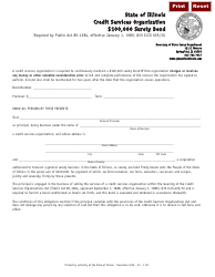 Form I221 Credit Services Organization $100,000 Surety Bond - Illinois