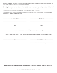 Form I221 Credit Services Organization $100,000 Surety Bond - Illinois, Page 2
