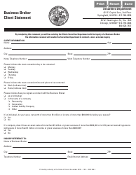 Document preview: Form SEC323.2 Business Broker Client Statement - Illinois