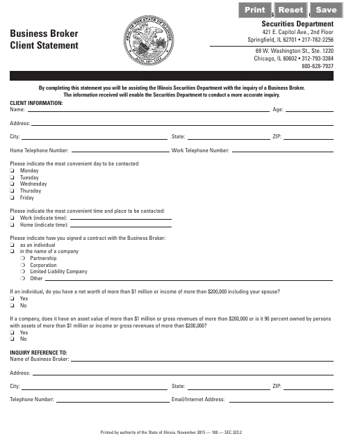 Form SEC323.2  Printable Pdf