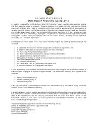 Form ISP1-189 Application for Illinois State Police Internship Application - Illinois
