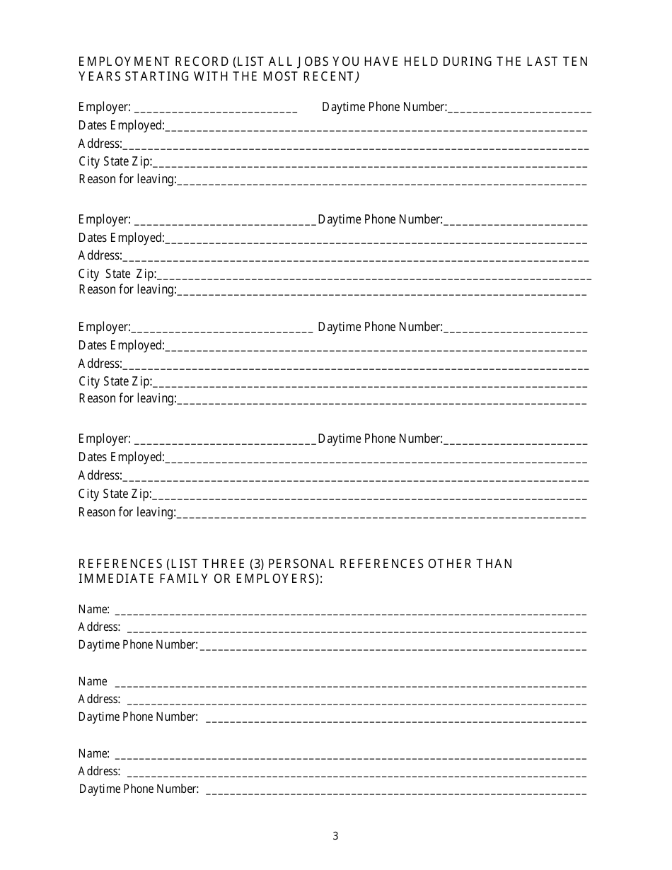Form ISP1-189 Application for Illinois State Police Internship Application - Illinois, Page 3