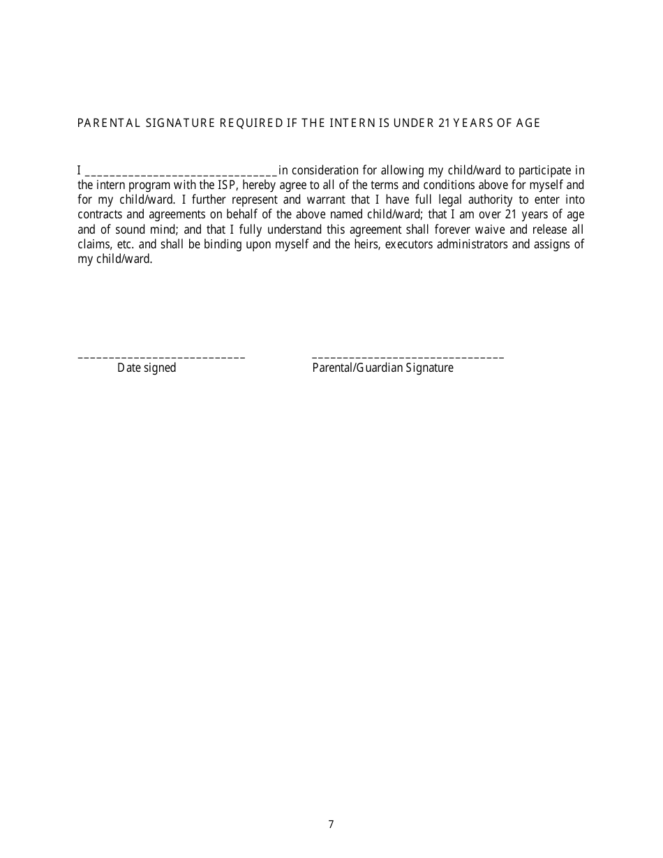 Form ISP1-189 Application for Illinois State Police Internship Application - Illinois, Page 7