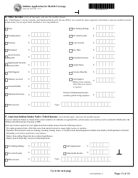 State Form 55390 Indiana Application for Health Coverage - Indiana, Page 13