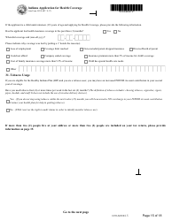 State Form 55390 Indiana Application for Health Coverage - Indiana, Page 15