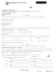 State Form 55390 Indiana Application for Health Coverage - Indiana, Page 16