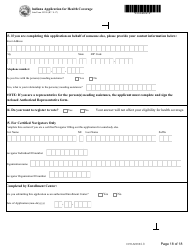 State Form 55390 Indiana Application for Health Coverage - Indiana, Page 18