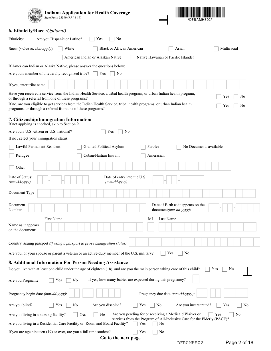 State Form 55390 - Fill Out, Sign Online and Download Printable PDF ...