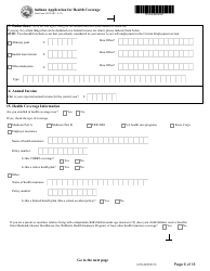 State Form 55390 Indiana Application for Health Coverage - Indiana, Page 6
