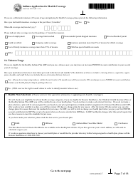 State Form 55390 Indiana Application for Health Coverage - Indiana, Page 7