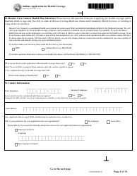 State Form 55390 Indiana Application for Health Coverage - Indiana, Page 8