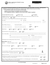 State Form 55390 Indiana Application for Health Coverage - Indiana, Page 9