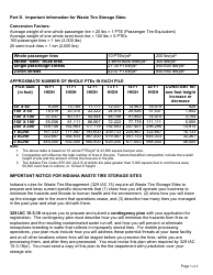 State Form 47222 Application for Waste Tire Storage Site Registration - Indiana, Page 5