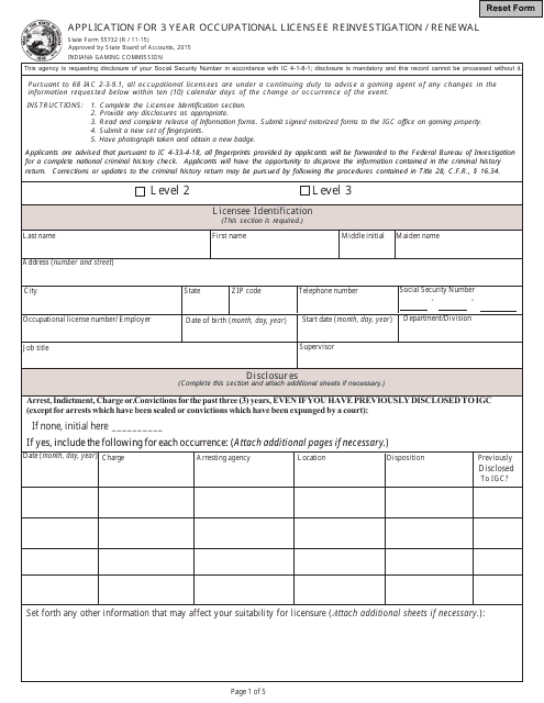 State Form 55732  Printable Pdf