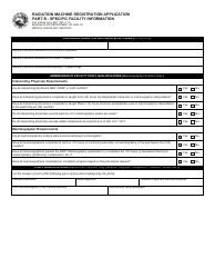State Form 9977 Radiation Machine Registration Application - Indiana, Page 2