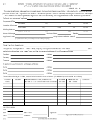 Form W-1 Application for Iowa Warehouse Operator License - Iowa