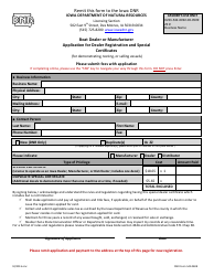 DNR Form 542-0488 Boat Dealer or Manufacturer Application for Dealer Registration and Special Certificates - Iowa