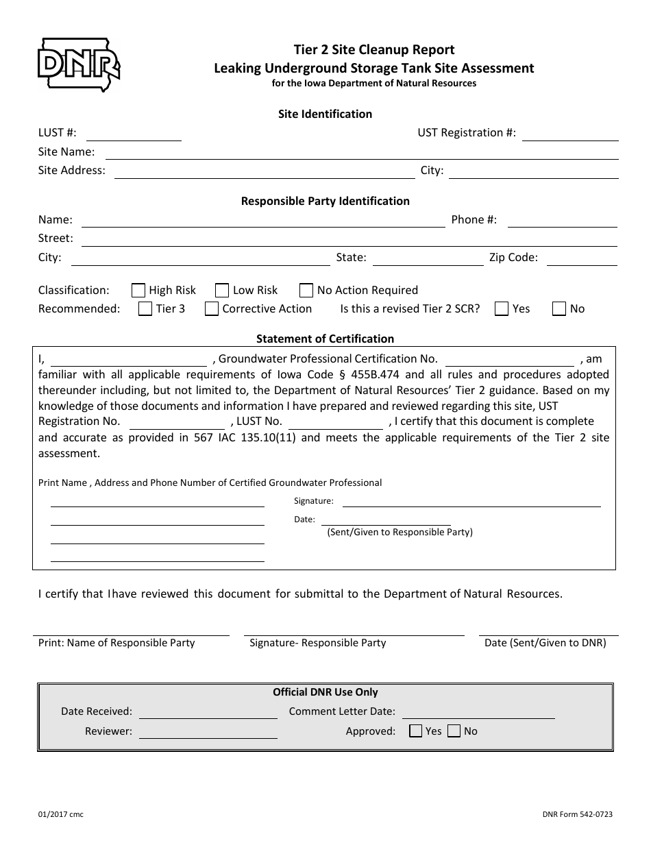 DNR Form 542-0723 - Fill Out, Sign Online and Download Fillable PDF ...