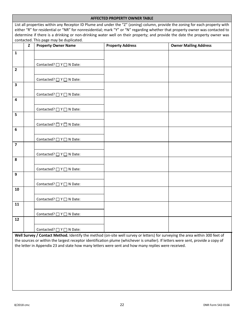 DNR Form 542-0166 Tier 2 Report Checklist - Iowa, Page 6