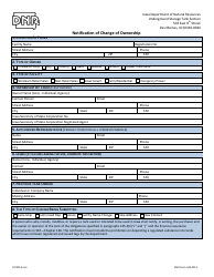 Document preview: DNR Form 542-0011 Notification of Change of Ownership - Iowa