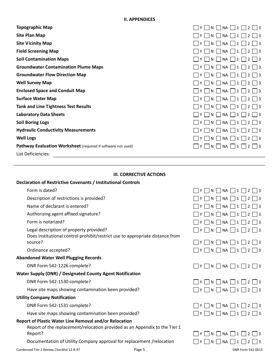 DNR Form 542-0615 Tier 1 Accuracy Review Checklist - Iowa, Page 5