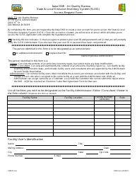 Document preview: DNR Form 542-0472 Sleis Access Request Form - Iowa