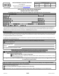 DNR Form 542-0215 Application for Iowa Special Nonresident Disabled Military Turkey License - Iowa