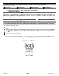 DNR Form 542-0215 Application for Iowa Special Nonresident Disabled Military Turkey License - Iowa, Page 2