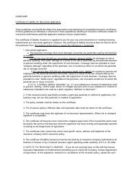 Certificate of Liability Insurance for Non-aerial Applicators - Kansas, Page 2