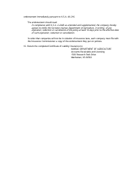 Certificate of Liability Insurance for Non-aerial Applicators - Kansas, Page 3