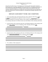 Form 3 &quot;Merger Agreement Terms and Conditions&quot; - Kansas