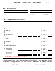 Form DO-41 Request for Copy of Kansas Tax Documents - Kansas