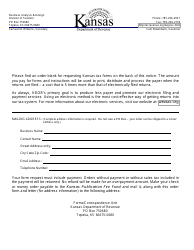 Document preview: Form EDU-44A Practioner & Library Order Form - Kansas
