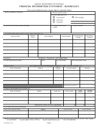 Form CE-2 Business Taxes Financial Statement - Kansas