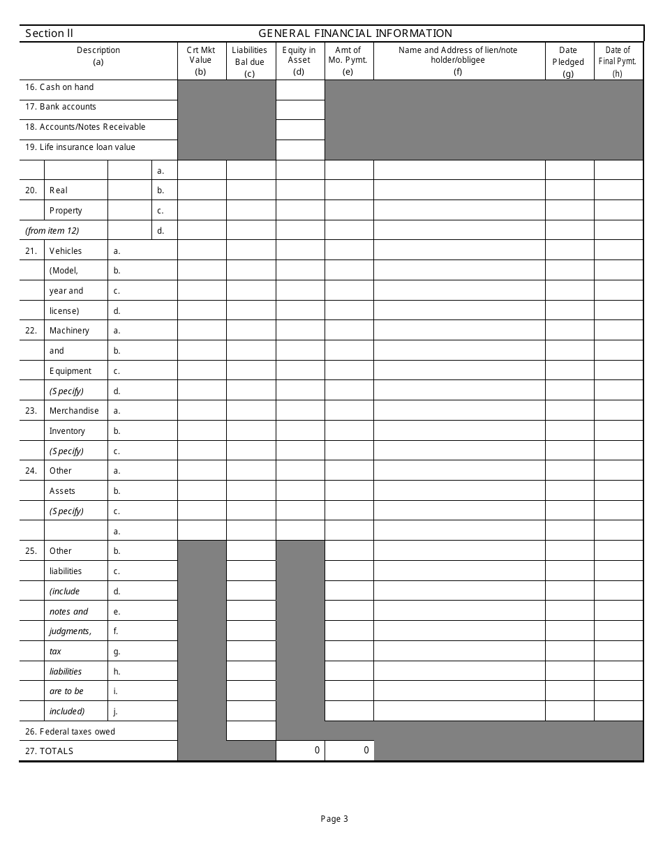 Form CE-2 Business Taxes Financial Statement - Kansas, Page 3