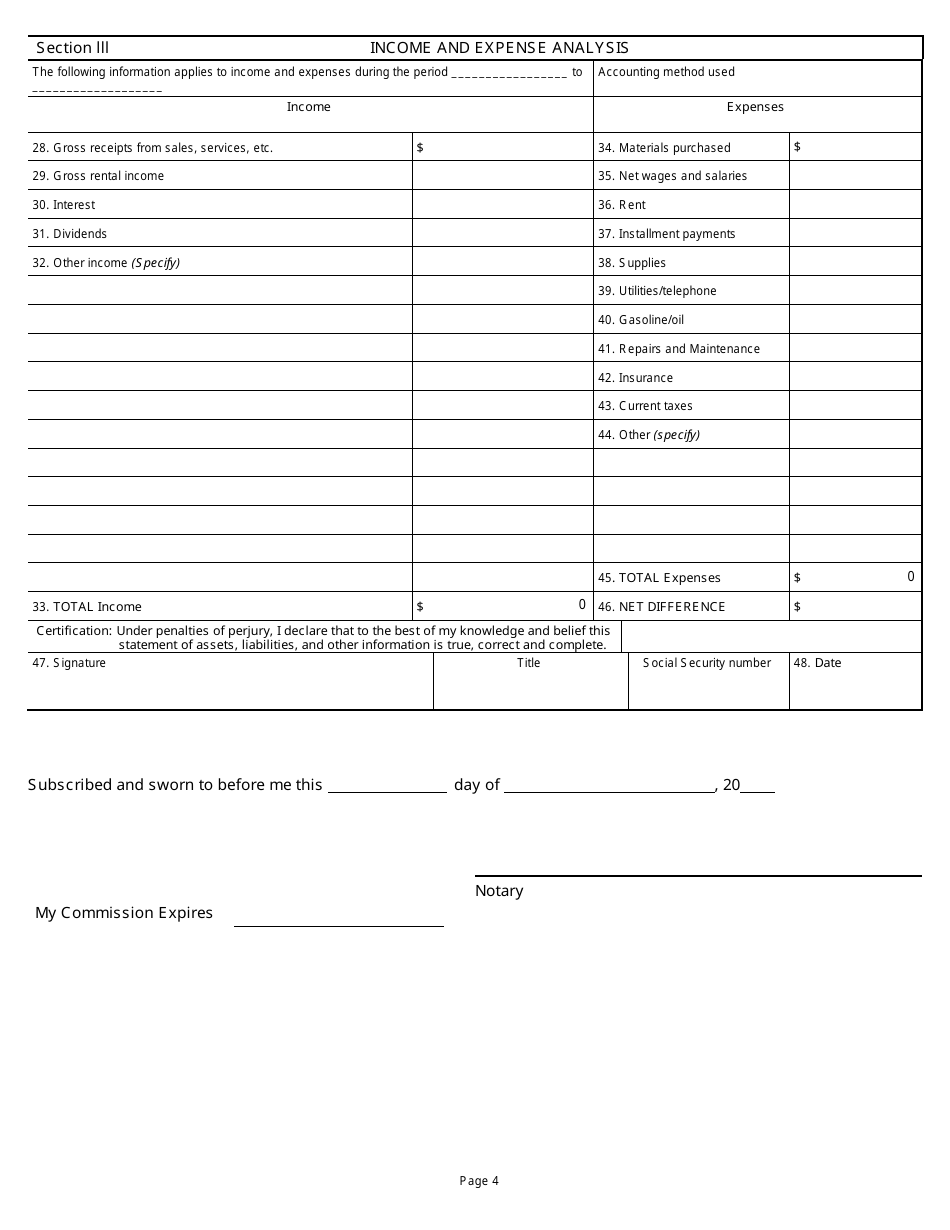 Form CE-2 Business Taxes Financial Statement - Kansas, Page 4