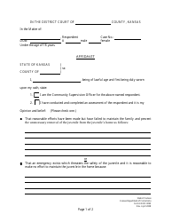 Form KDOC-0093 Affidavit - Kansas