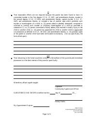 Form KDOC-0093 Affidavit - Kansas, Page 2