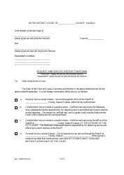 Request and Service Instruction Form - Kansas