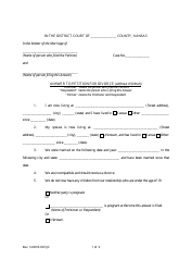 Document preview: Answer to Petition for Divorce (Without Children) - Kansas
