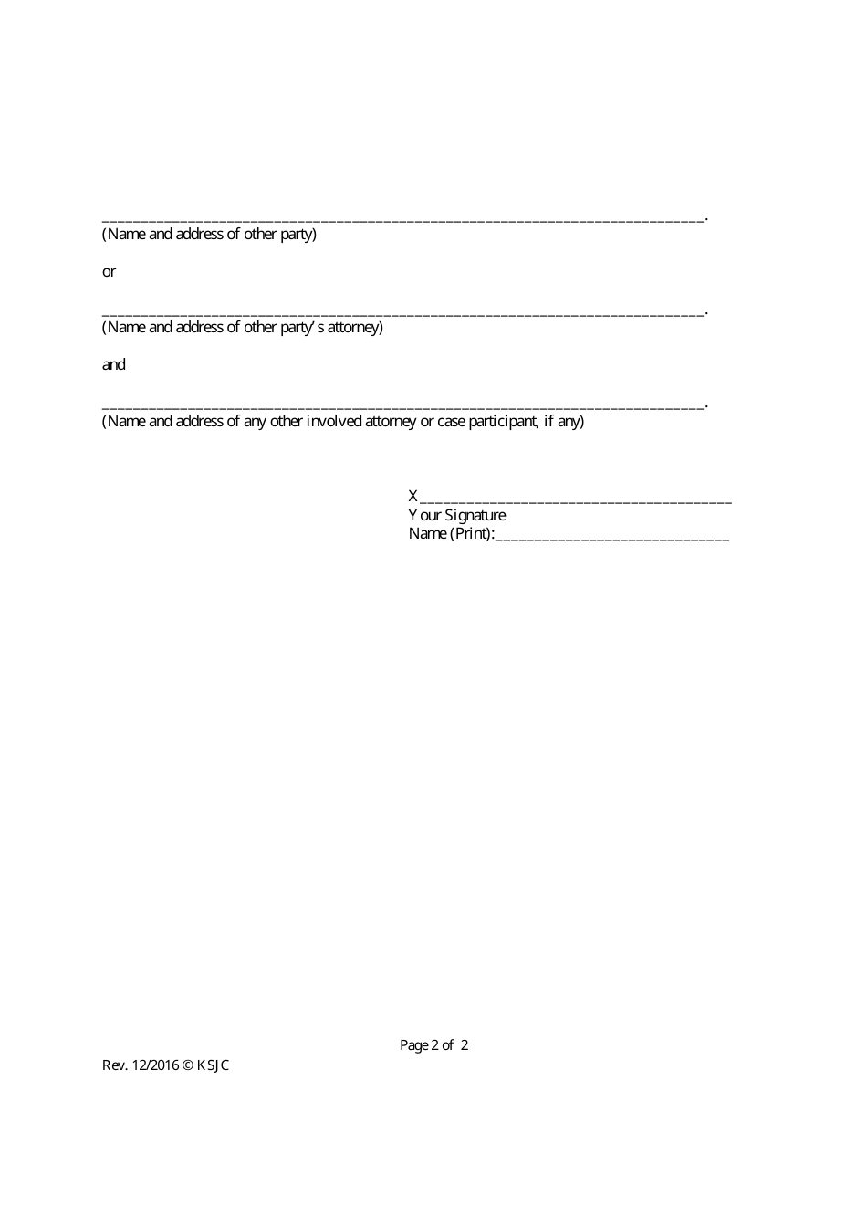 Notice of Hearing - Kansas, Page 2