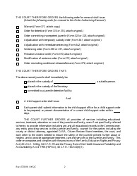 Form 309 Initial Order Removing Juvenile From Custody of Parent and Authorizing out of Home Placement - Kansas, Page 2