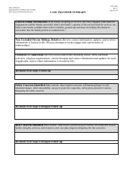 Form PPS3005 Case Transfer Summary - Kansas, Page 2