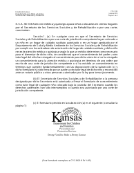Formulario PPS5123 Consentimiento Para La Atencion Medica - Kansas (Spanish), Page 2