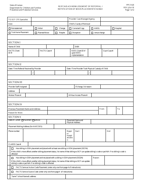 Form PPS5120  Printable Pdf