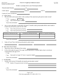 Document preview: Form PPS5425B Title IV-E Eligibility Redetermination - Kansas