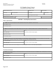 Document preview: Form PPS5410C IV-E Eligibility History Protocol - Kansas