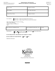 Appendix 1C Child Abuse and Neglect Protective Service Alert Report Form - Kansas, Page 2
