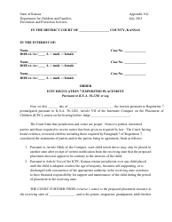 Appendix 9-G Order - Icpc Regulation 7 Expedited Placement - Kansas