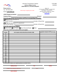 Document preview: Form TC95-608 Additional Kit / Ifta Decal Request - Kentucky